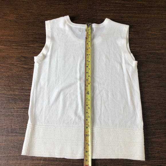 Finity Womens White Sleeveless Top Rayon/Nylon - Picture 5 of 5